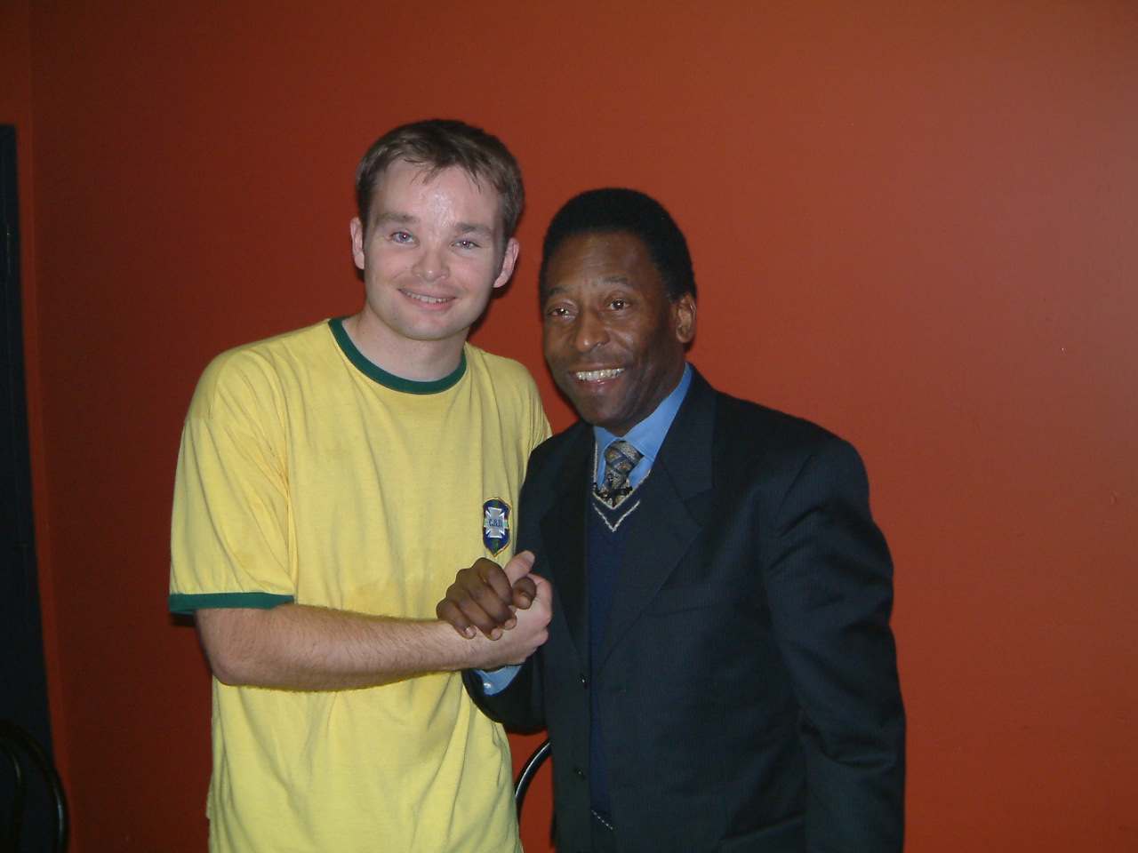 Tommy Baker with Pelé